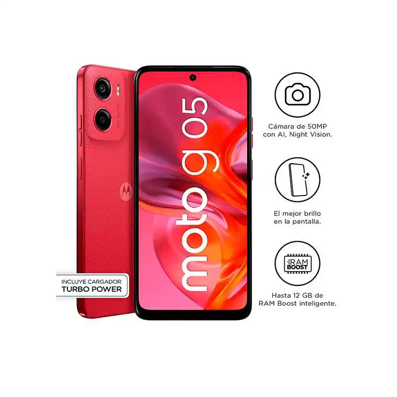 SMARTPH MOTO G05 4GB 64GB ROJO