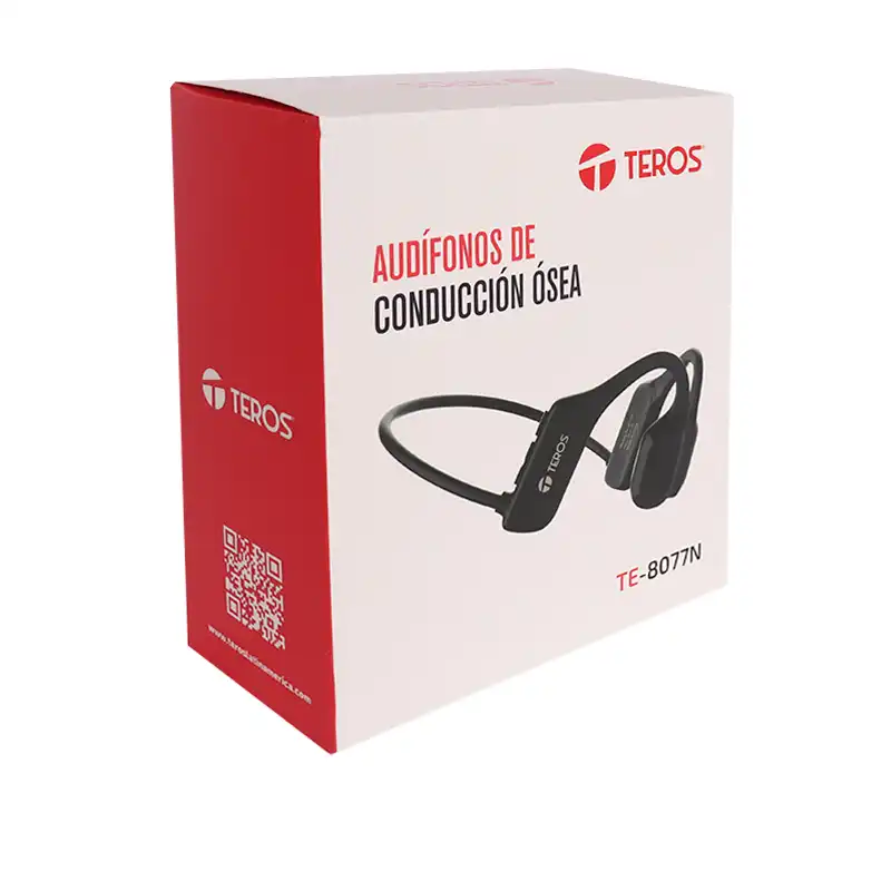 AUDÍFONOS DE CONDUCCIÓN ÓSEA, NEGRO
