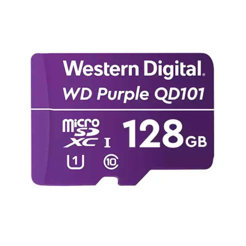 MEMORIA FLASH WD PURPLE 128GB SC QD101 MICROSD, IDEAL PARA CAMARAS DE VIDEOVIGILANCIA