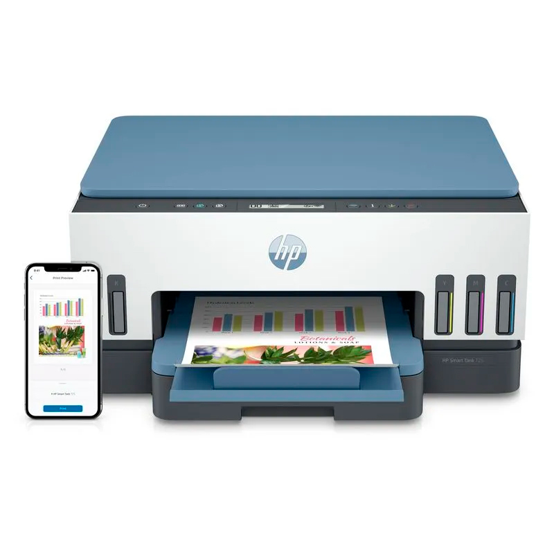 MULTIFUNCIONAL DE TINTA HP SMART TANK 725, IMPRESIÓN ESCANEO COPIA WI-FI BLUETOOTH LE