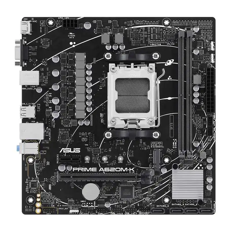 MOTHERBOARD ASUS PRIME A620M-K, CHIPSET AMD A620,SOCKET AMD AM5, MICRO ATX