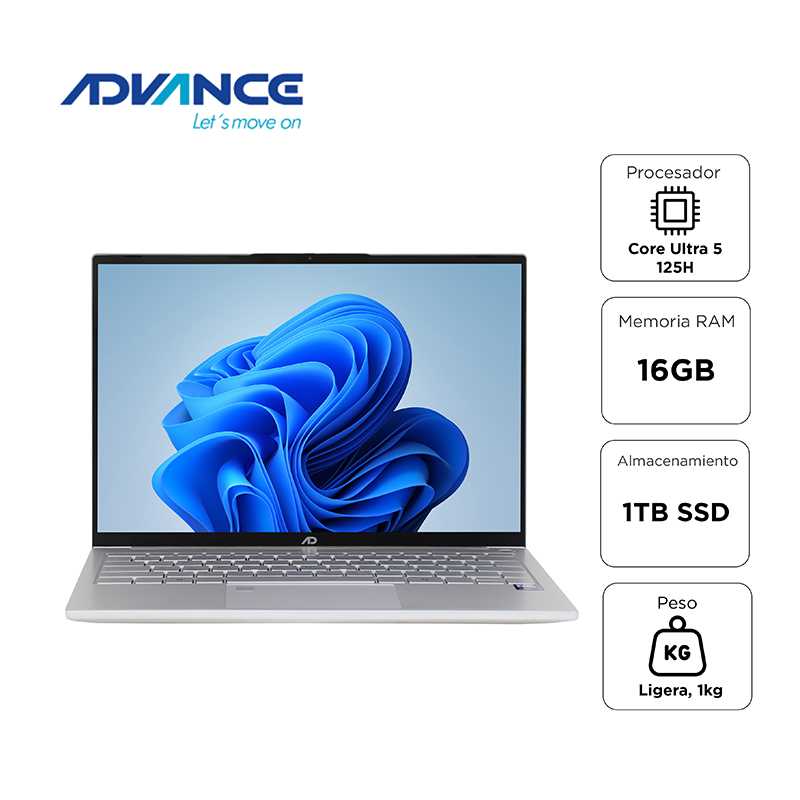 NOTEBOOK NV7050 ADVANCE, 14 WUXGA IPS, CORE ULTRA 5 125H 4.5GHZ, 16GB LPDDR5-6400