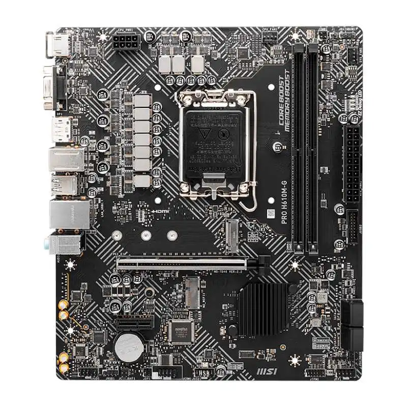 MOTHERBOARD MSI PRO H610M-G,CHIPSET INTEL H610, LGA1700, MATX