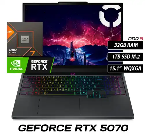 NOTEBOOK GAMING LENOVO LEGION 5 15AKP10, 15.1 WQXGA OLED, AMD RYZEN AI 7 350 2.0 5GHz 1TB  VIDEO 8GB  FREE