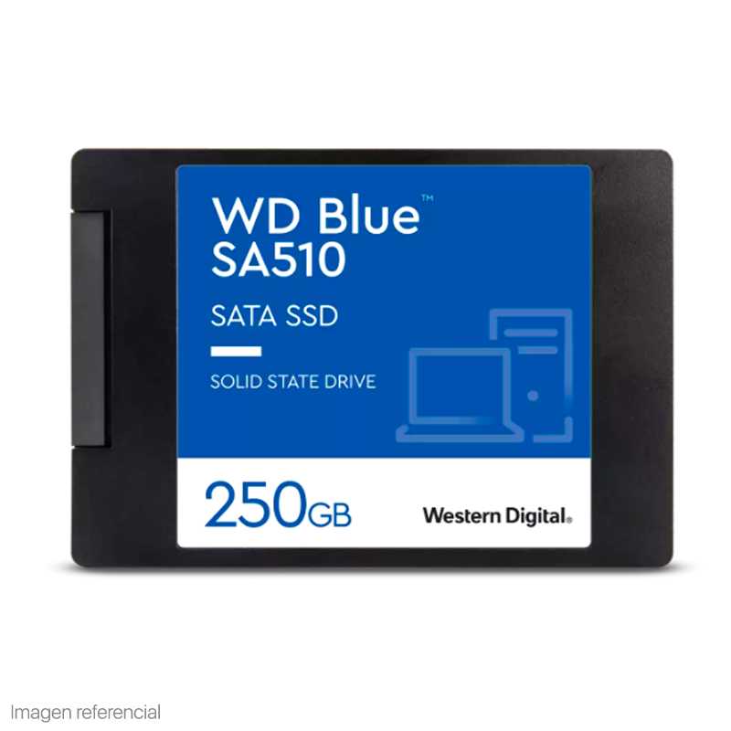 UNIDAD EN ESTADO SOLIDO WESTERN DIGITAL BLUE SA510, 250GB, SATA 6GB S, 2.5, 7MM.