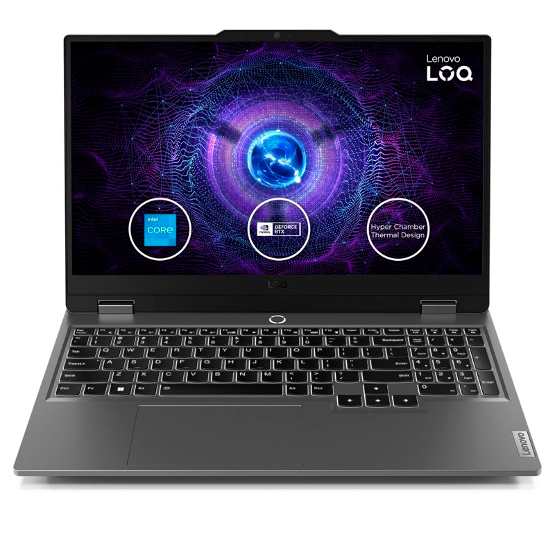 NOTEBOOK LENOVO LOQ 15IAX9, 15.6 FHD IPS, CORE I5-12450HX HASTA 4.4GHZ, 8GB DDR5-4800 MHz  