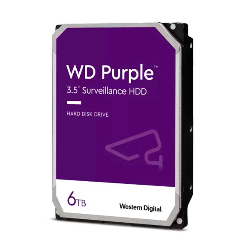 DISCO DURO WESTERN DIGITAL WD PURPLE, 6 TB, SATA 6.0 GB S, 256 MB CACHE, 3.5.